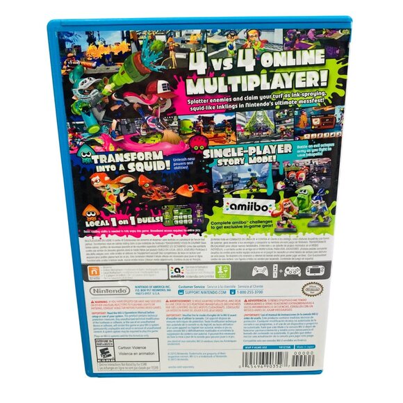 Nintendo Wii U Splatoon Video Game Complete With Case & Manual Excellent Cond. - Picture 2 of 3